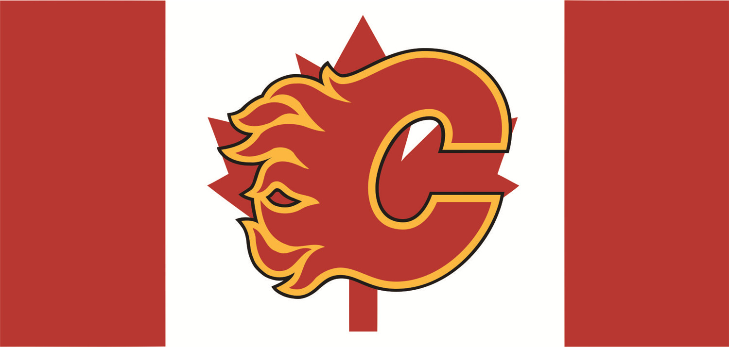 Calgary Flames Flags fabric transfer